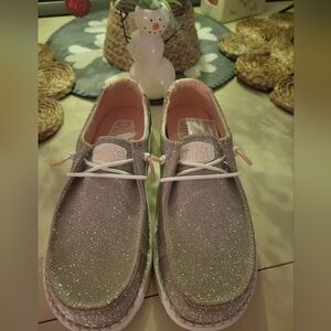 Hey Dude Women's Sparkle Sneakers - Rose Gold